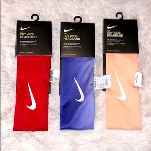 Trio of NIKE DRY WIDE HEADBANDS